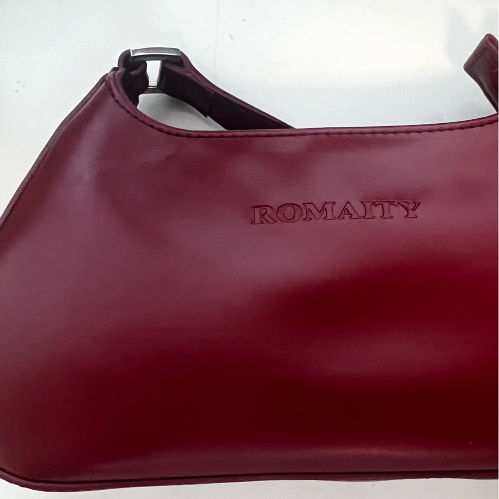 Burgundy Handbag Mini Red Shoulder Bag Purse - Picture 8 of 11